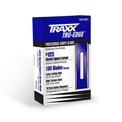 Traxx TXB-0023 .017" HD Blue Square Corner Slotted Carpet Blades (100 Pack)