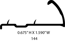 Pin Gripper Bar, Commercial, 12′ Long (Silver Finish)